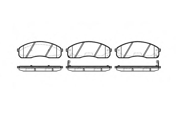 Комплект тормозных колодок, дисковый тормоз ROADHOUSE 2821.02