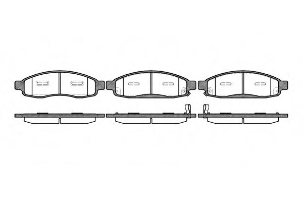 Комплект тормозных колодок, дисковый тормоз REMSA 109412