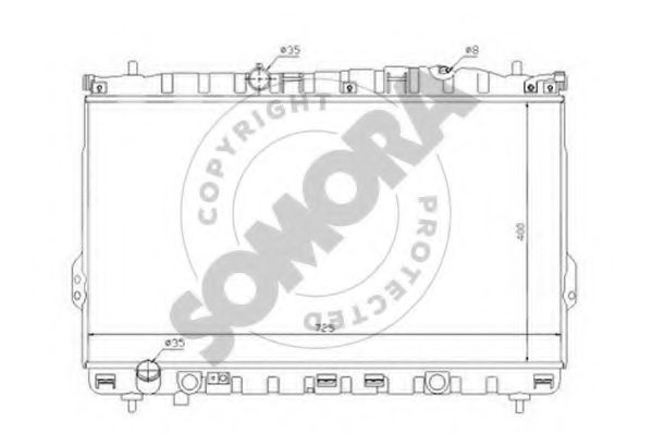 Радиатор, охлаждение двигателя SOMORA 137040