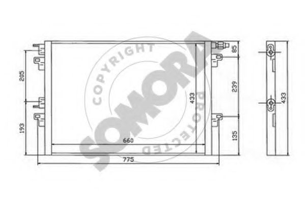 Конденсатор, кондиционер SOMORA 242260B
