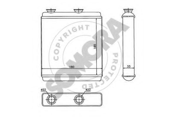 Теплообменник, отопление салона SOMORA 216050