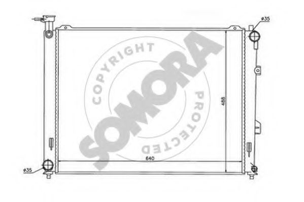Радиатор, охлаждение двигателя SOMORA 116240