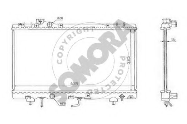 Радиатор, охлаждение двигателя SOMORA 315040