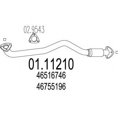 Труба выхлопного газа MTS 01.11210