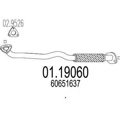Труба выхлопного газа MTS 01.19060