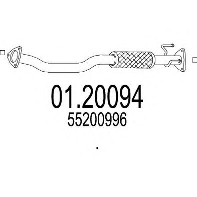 Труба выхлопного газа MTS 01.20094