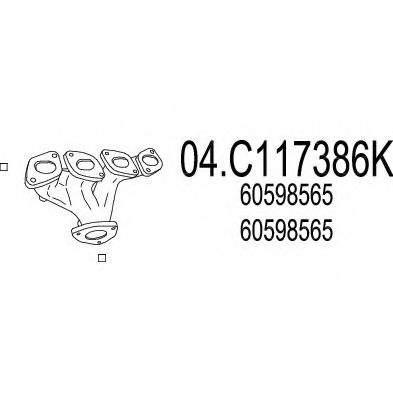 Труба выхлопного газа MTS 04.C117386K