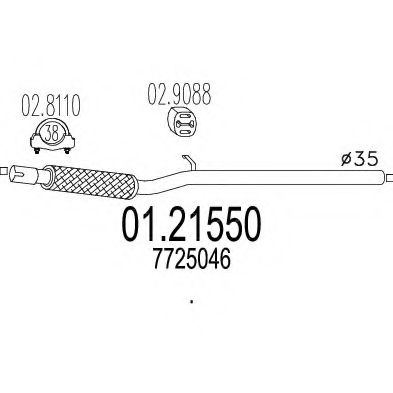 Труба выхлопного газа MTS 01.21550