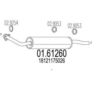 Глушитель выхлопных газов конечный CISAM 220411