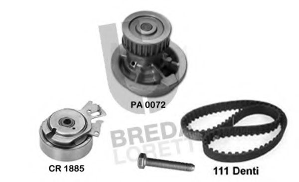 Водяной насос + комплект зубчатого ремня BREDA  LORETT KPA0019C