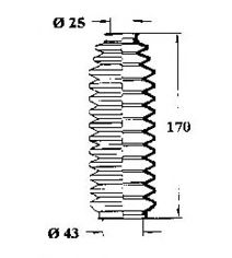 Пыльник, рулевое управление OCAP 1211146