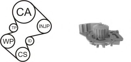 Водяной насос + комплект зубчатого ремня AIRTEX WPK-169003