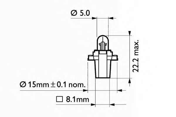 Лампа накаливания, освещение щитка приборов; Лампа накаливания, освещение щитка приборов SCT Germany 202259