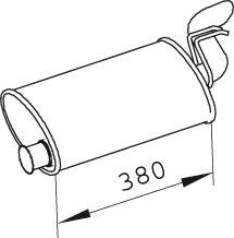 Глушитель выхлопных газов конечный DINEX 66327