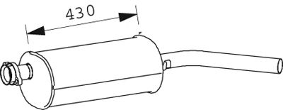 Глушитель выхлопных газов конечный DINEX 66372