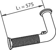 Труба выхлопного газа DINEX 22107