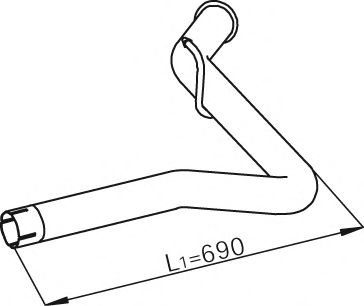 Труба выхлопного газа DINEX 28626