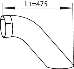 Труба выхлопного газа DINEX 54668