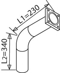 Труба выхлопного газа DINEX 21113