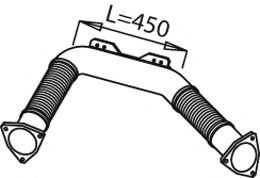 Труба выхлопного газа DINEX 21162
