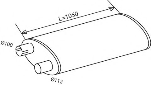 Средний / конечный глушитель ОГ ZARA 1218