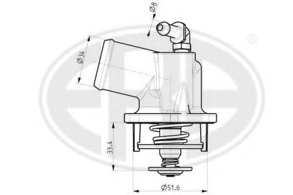 Термостат, охлаждающая жидкость ERA 350013