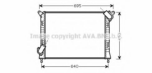 Радиатор, охлаждение двигателя AVA QUALITY COOLING BW2307