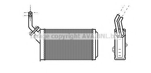 Теплообменник, отопление салона AVA QUALITY COOLING CN6054