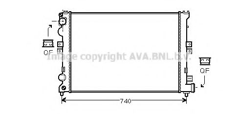 Радиатор, охлаждение двигателя AVA QUALITY COOLING CNA2078