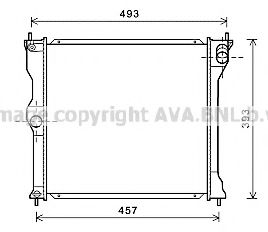 Радиатор, охлаждение двигателя AVA QUALITY COOLING MT2243