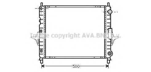 Радиатор, охлаждение двигателя AVA QUALITY COOLING RT2167