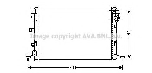 Радиатор, охлаждение двигателя AVA QUALITY COOLING RT2420