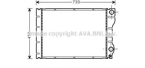 Радиатор, охлаждение двигателя AVA QUALITY COOLING RTA2293