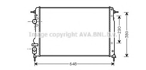 Радиатор, охлаждение двигателя AVA QUALITY COOLING RTA2312