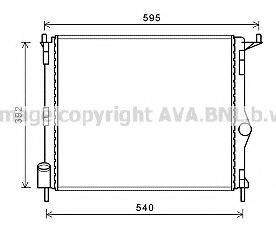 Радиатор, охлаждение двигателя AVA QUALITY COOLING RTA2476