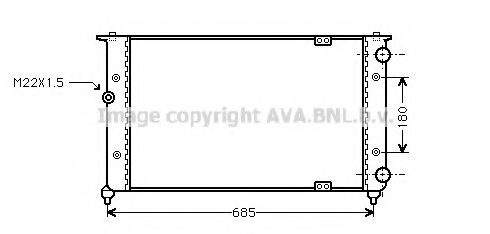 Радиатор, охлаждение двигателя AVA QUALITY COOLING ST2021