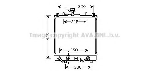 Радиатор, охлаждение двигателя AVA QUALITY COOLING SZ2095