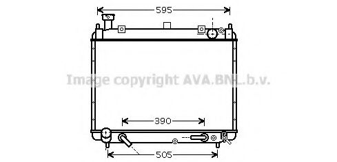 Радиатор, охлаждение двигателя AVA QUALITY COOLING TO2340
