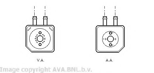 масляный радиатор, двигательное масло AVA QUALITY COOLING VW3086