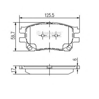 Комплект тормозных колодок, дисковый тормоз NIPPARTS J3602119