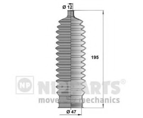 Комплект пылника, рулевое управление NIPPARTS N2844011