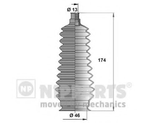 Комплект пылника, рулевое управление NIPPARTS N2848009
