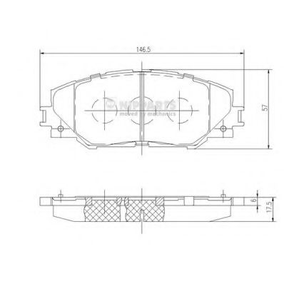 Комплект тормозных колодок, дисковый тормоз NIPPARTS N3602138