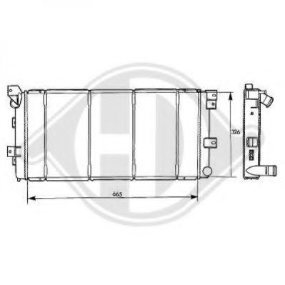 Радиатор, охлаждение двигателя DIEDERICHS 8103105