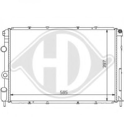 Радиатор, охлаждение двигателя DIEDERICHS 8129105