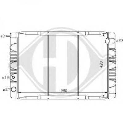 Радиатор, охлаждение двигателя DIEDERICHS 8139132