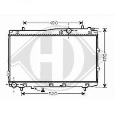 Радиатор, охлаждение двигателя DIEDERICHS 8655200