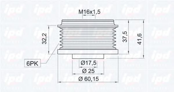 Механизм свободного хода генератора IPD 153191
