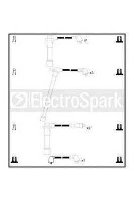 Комплект проводов зажигания STANDARD OEK371