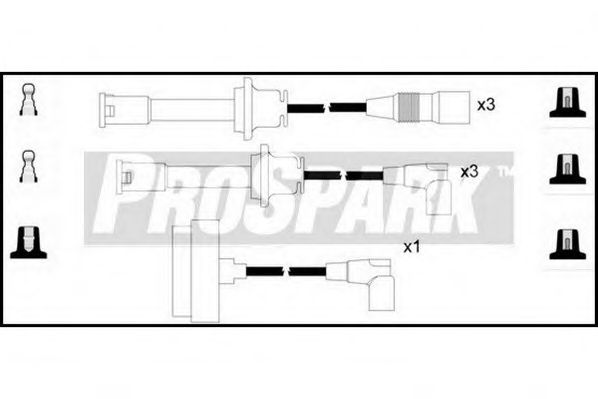 Комплект проводов зажигания STANDARD OES700